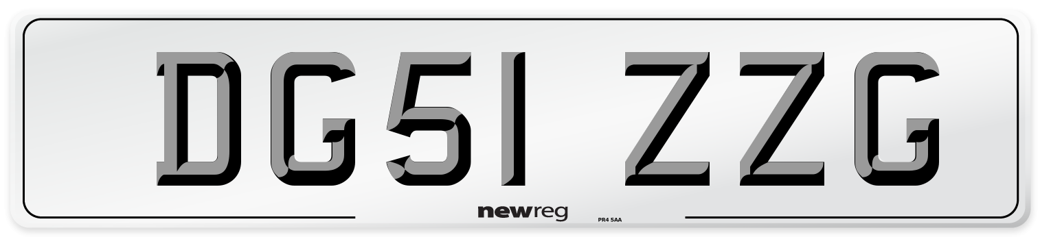 DG51 ZZG Number Plate from New Reg